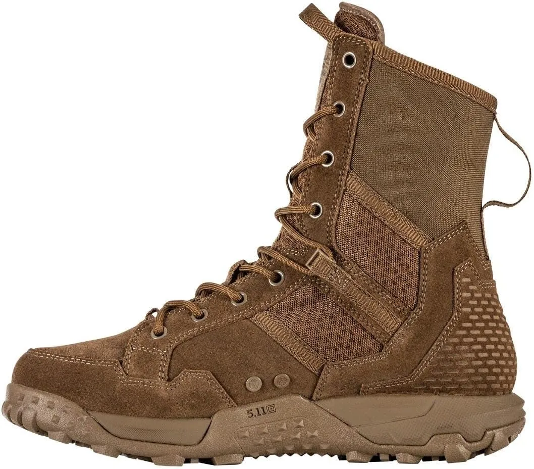 5.11 Tactical Mens A/T All-Terrain 8-inch Military Style Boots for Snow, Hiking, Work  Non-Zip, Water-Resistant, Style 12422