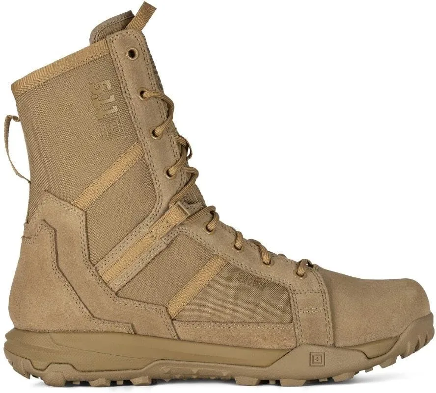 5.11 Tactical Mens A/T All-Terrain 8-inch Military Style Boots for Snow, Hiking, Work  Non-Zip, Water-Resistant, Style 12422