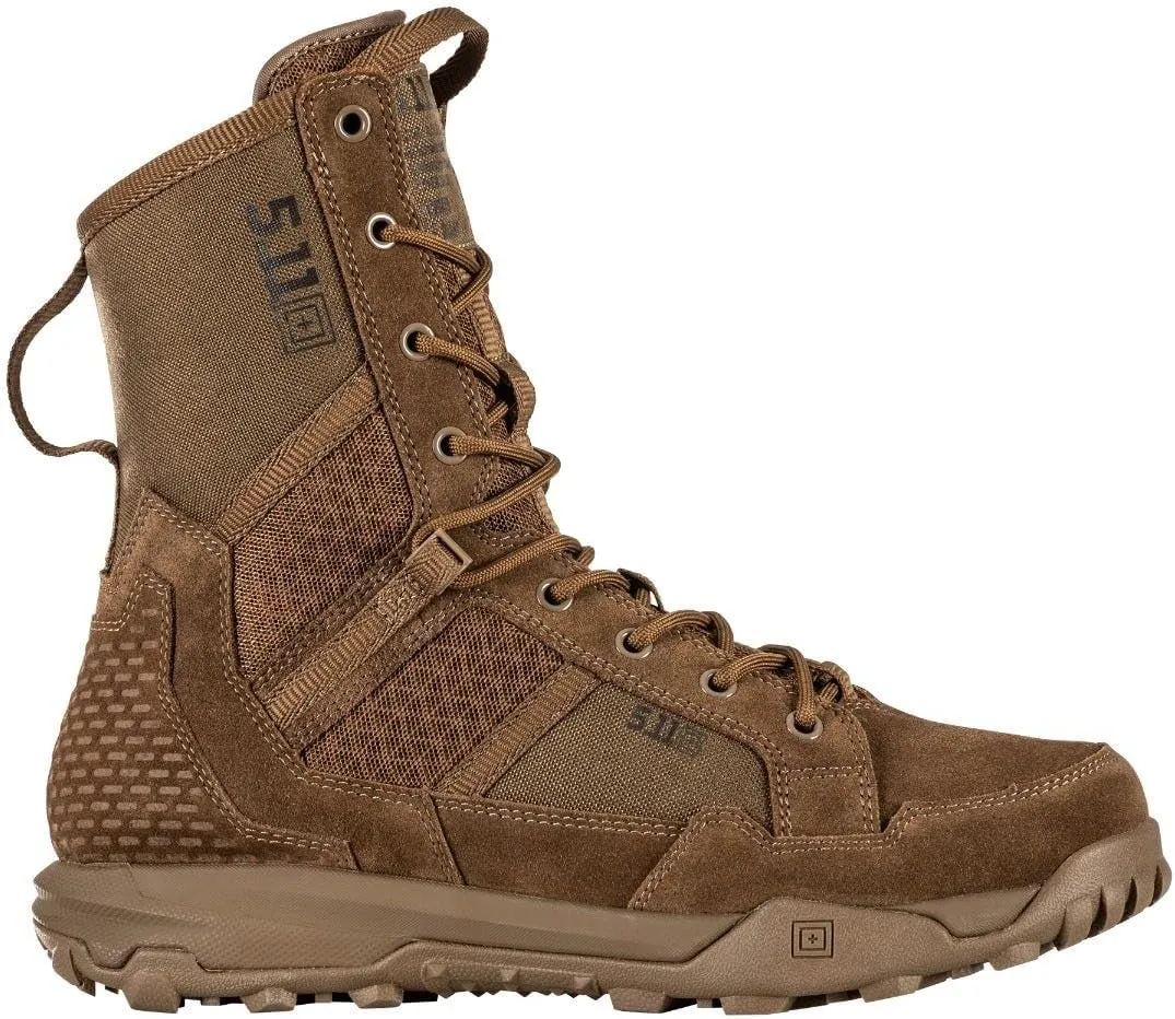 5.11 Tactical Mens A/T All-Terrain 8-inch Military Style Boots for Snow, Hiking, Work  Non-Zip, Water-Resistant, Style 12422