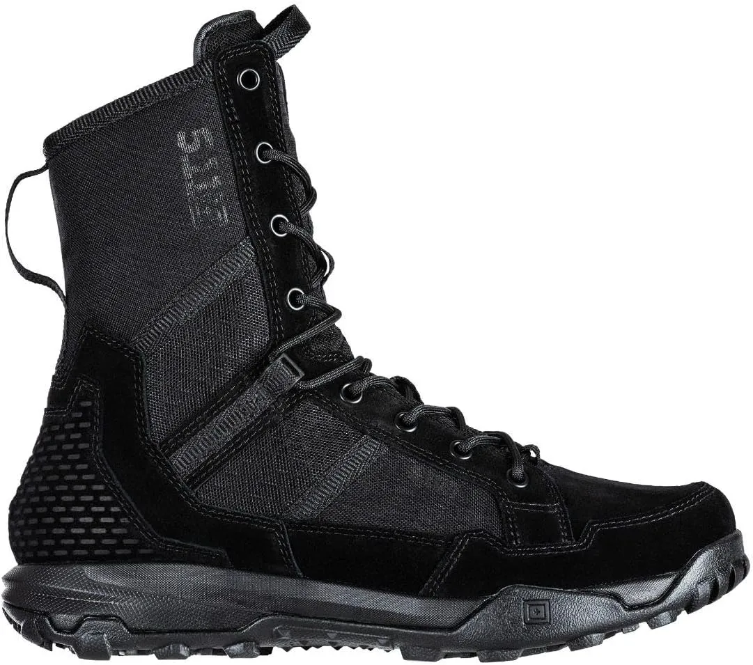 5.11 Tactical Mens A/T All-Terrain 8-inch Military Style Boots for Snow, Hiking, Work  Non-Zip, Water-Resistant, Style 12422
