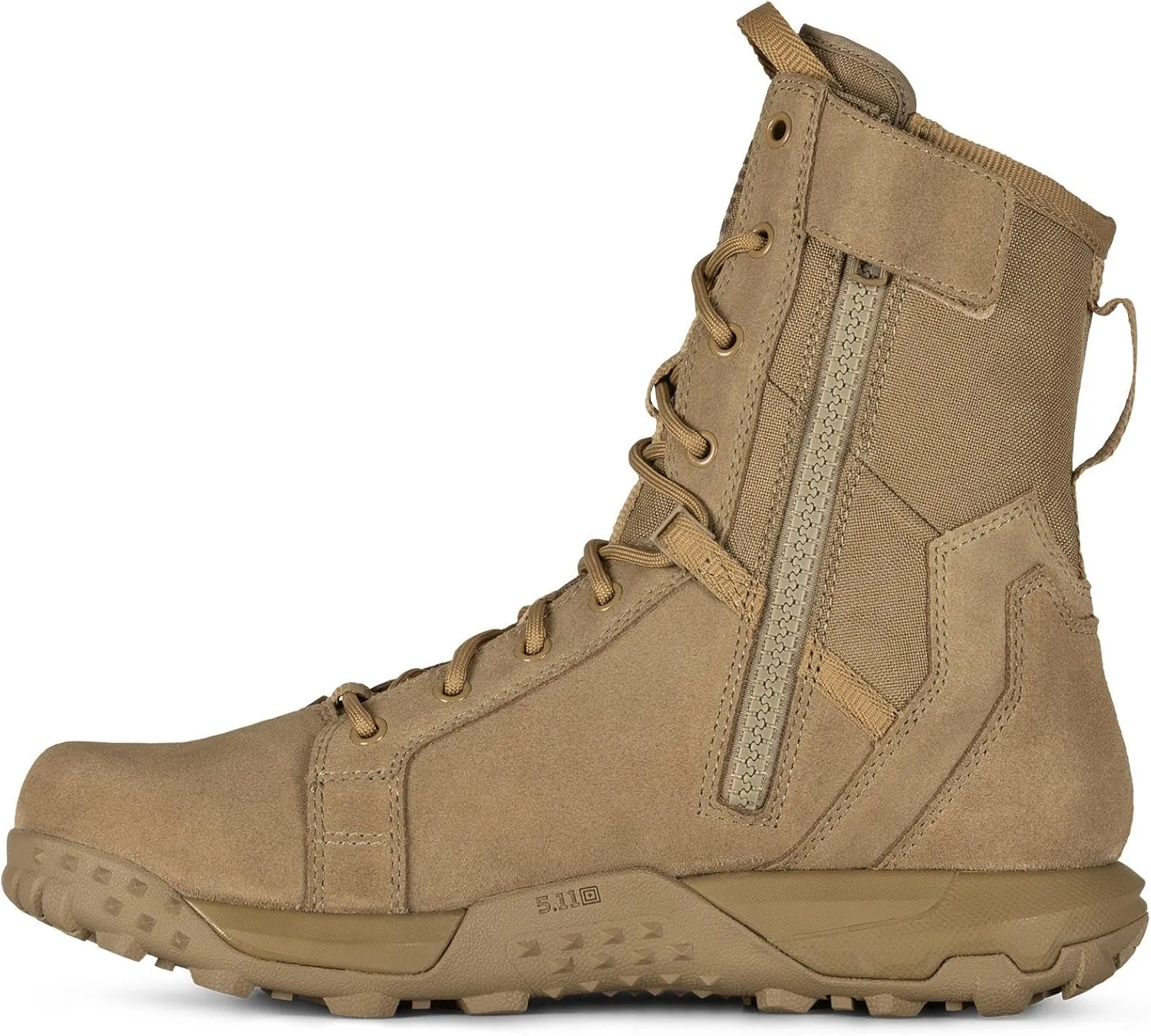 5.11 Tactical Mens A/T All-Terrain 8-inch Military Style Boots for Snow, Hiking, Work  Non-Zip, Water-Resistant, Style 12422