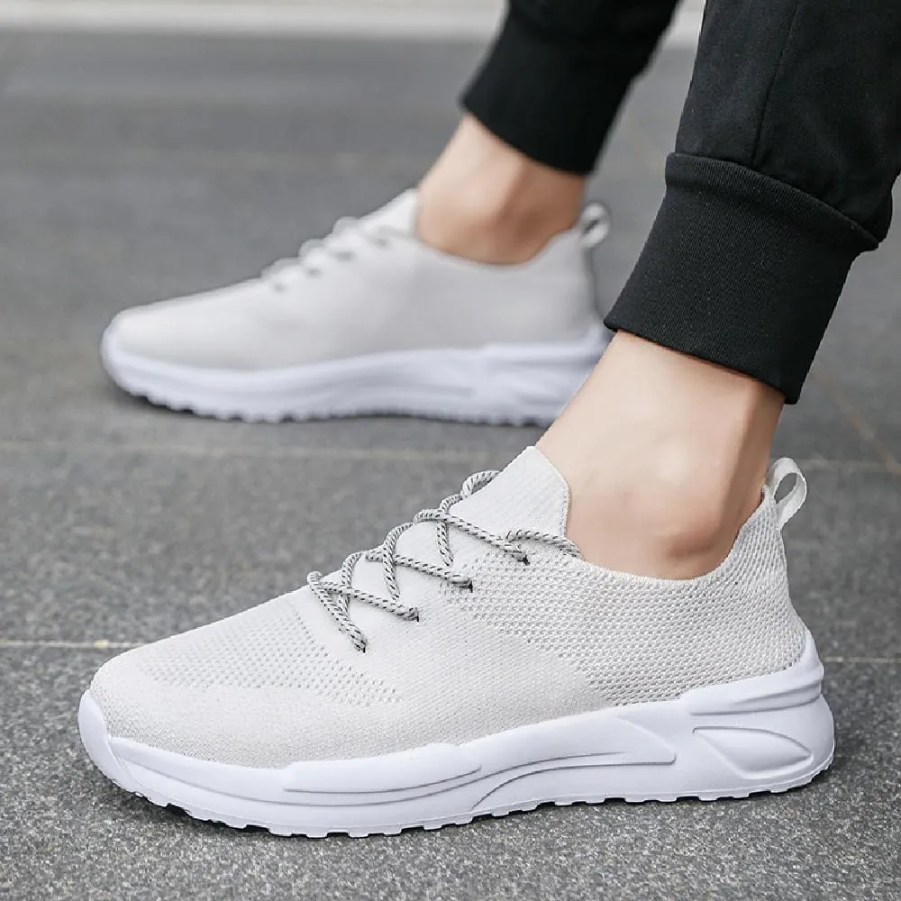 Asifn Mens Running Shoes Lightweight Sports Gym Shoes Lace Up Mesh Trainers Comfortable Breathable Tennis Shoes