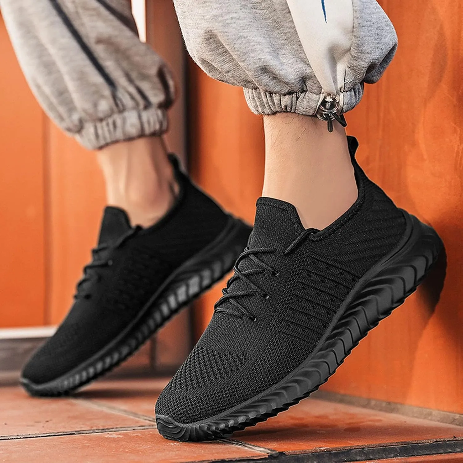 Athletic Fashion Sneakers for Men Comfortable Lightweight Casual Walking Shoe Men's Comfortable Diabetic Shoes