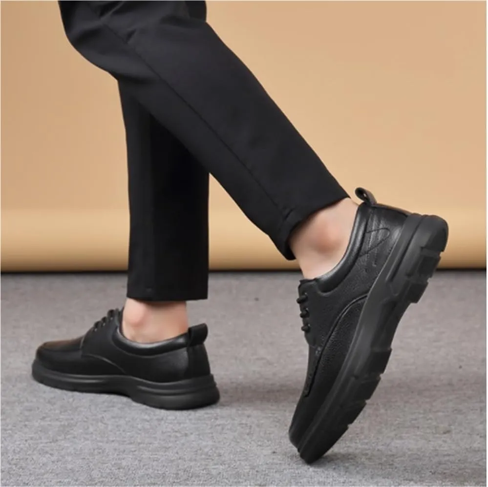 Breathable Comfy Non Slip Rubber Sole Leather Shoes Retro Oxford Classic Work Office Business Dress Shoes Lightweight and Comfortable for Everyday Wear
