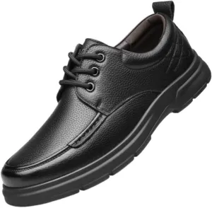 Breathable Comfy Non Slip Rubber Sole Leather Shoes Retro Oxford Classic Work Office Business Dress Shoes Lightweight and Comfortable for Everyday Wear