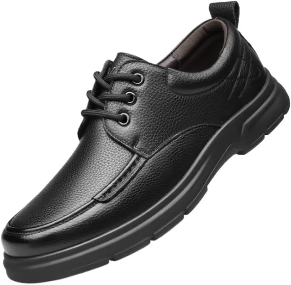 Breathable Comfy Non Slip Rubber Sole Leather Shoes Retro Oxford Classic Work Office Business Dress Shoes Lightweight and Comfortable for Everyday Wear