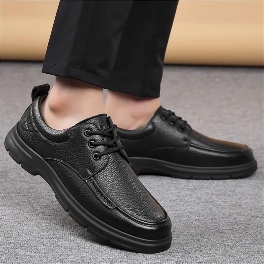 Breathable Comfy Non Slip Rubber Sole Leather Shoes Retro Oxford Classic Work Office Business Dress Shoes Lightweight and Comfortable for Everyday Wear
