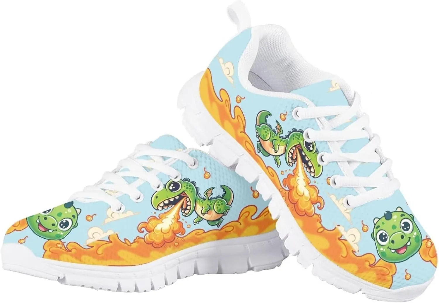 Cartoon Animal Sneakers for Boys Girls Lightweight Breathable Sports Running Tennis Shoes Anti-Skid Comfortable Casual Shoes
