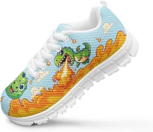 Cartoon Animal Sneakers for Boys Girls Lightweight Breathable Sports Running Tennis Shoes Anti-Skid Comfortable Casual Shoes