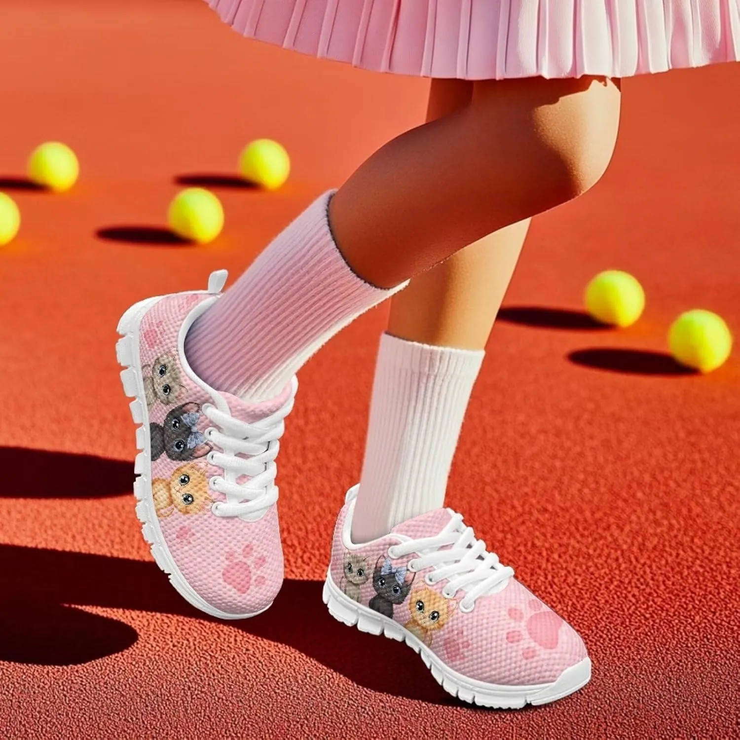 Cartoon Animal Sneakers for Boys Girls Lightweight Breathable Sports Running Tennis Shoes Anti-Skid Comfortable Casual Shoes