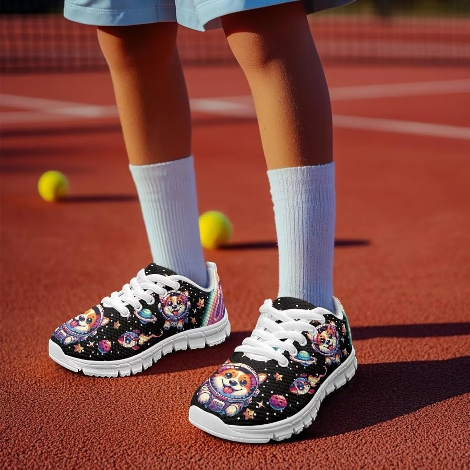 Cartoon Animal Sneakers for Boys Girls Lightweight Breathable Sports Running Tennis Shoes Anti-Skid Comfortable Casual Shoes
