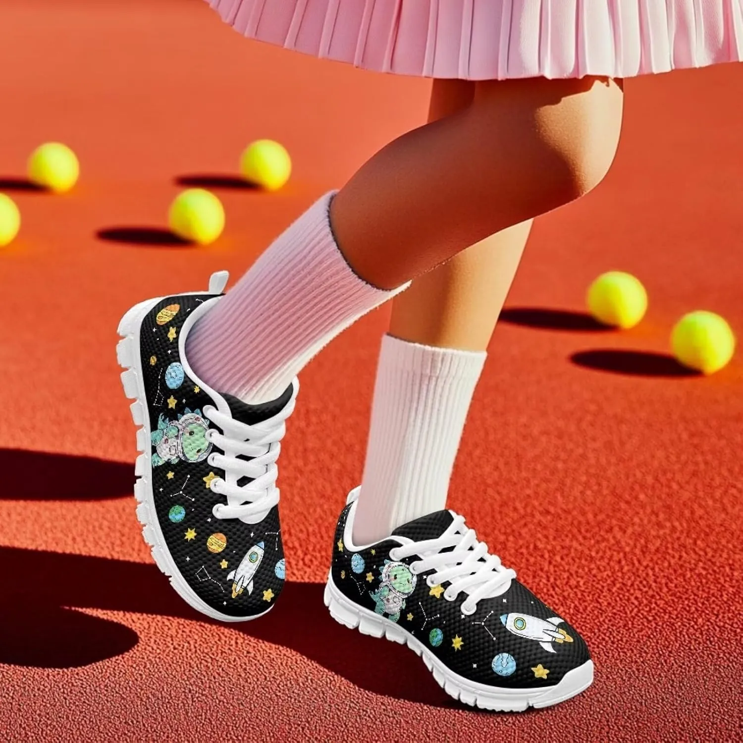 Cartoon Animal Sneakers for Boys Girls Lightweight Breathable Sports Running Tennis Shoes Anti-Skid Comfortable Casual Shoes