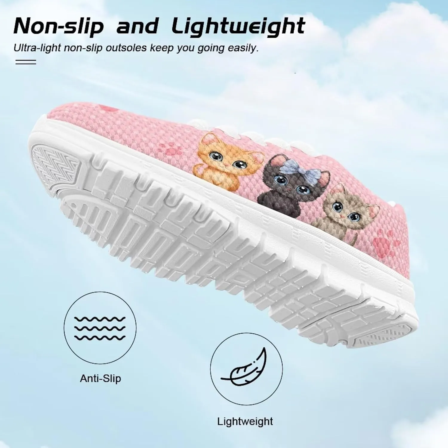 Cartoon Animal Sneakers for Boys Girls Lightweight Breathable Sports Running Tennis Shoes Anti-Skid Comfortable Casual Shoes