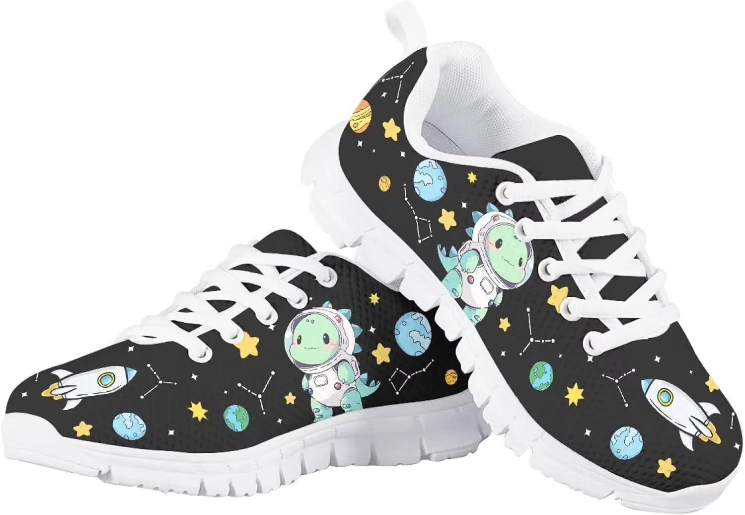 Cartoon Animal Sneakers for Boys Girls Lightweight Breathable Sports Running Tennis Shoes Anti-Skid Comfortable Casual Shoes