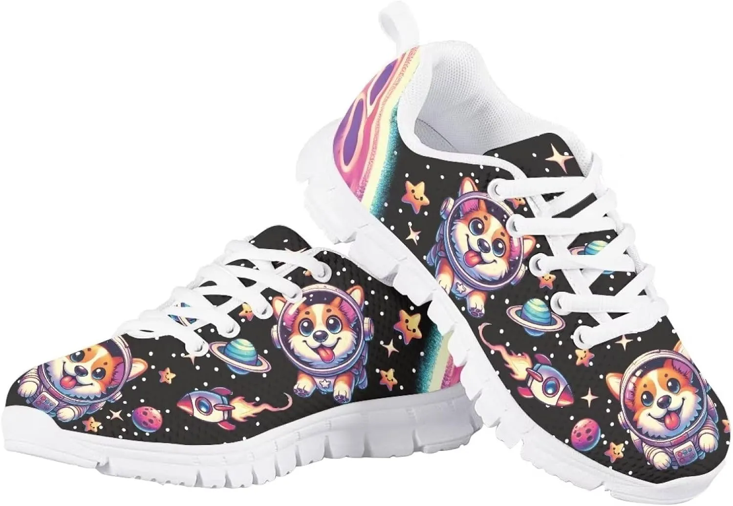 Cartoon Animal Sneakers for Boys Girls Lightweight Breathable Sports Running Tennis Shoes Anti-Skid Comfortable Casual Shoes