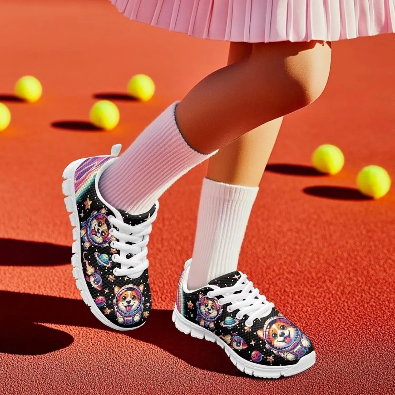 Cartoon Animal Sneakers for Boys Girls Lightweight Breathable Sports Running Tennis Shoes Anti-Skid Comfortable Casual Shoes