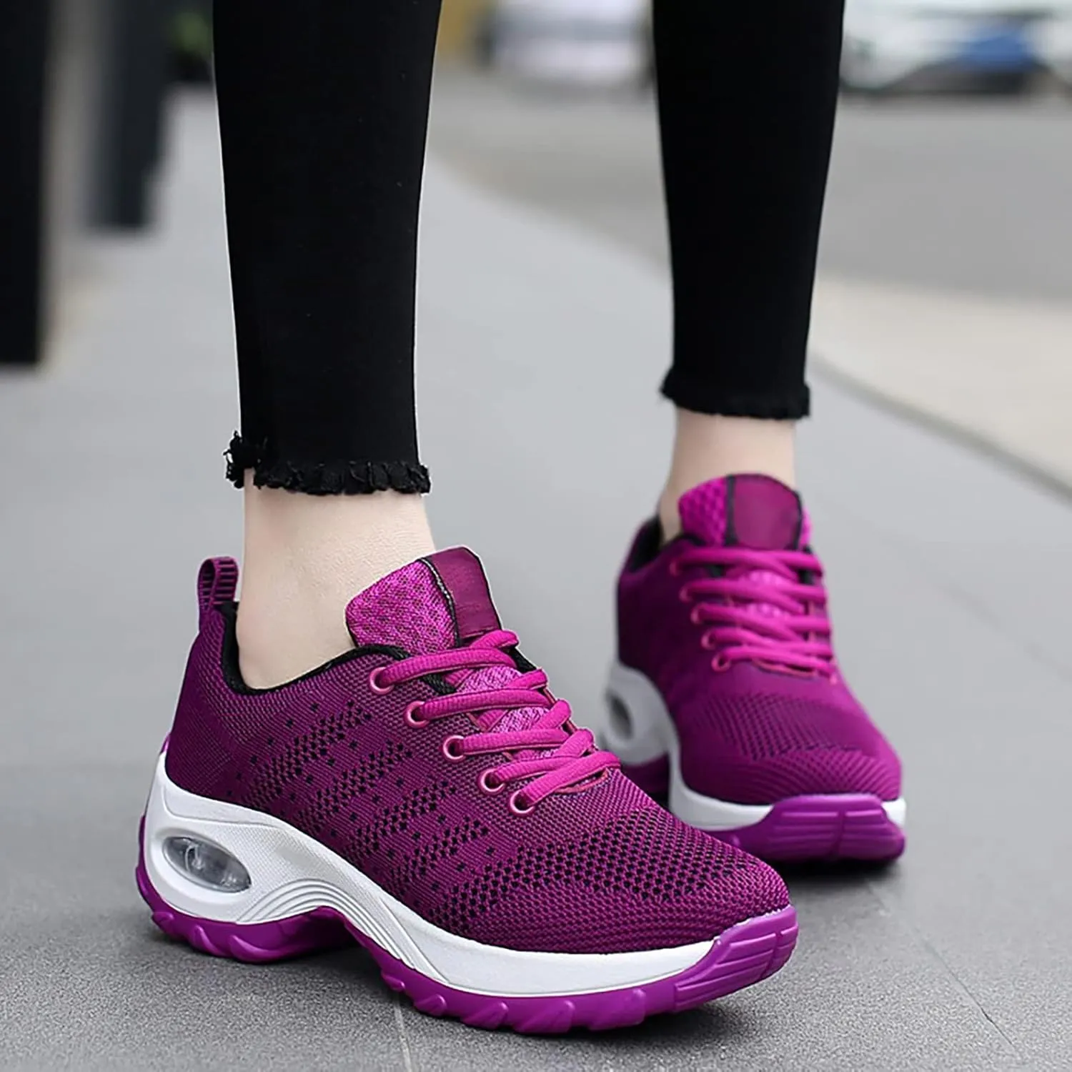 Casual Sneakers for Women White Sneakers for Women Casual Breathable Tennis Shoes Work Shopping Travel