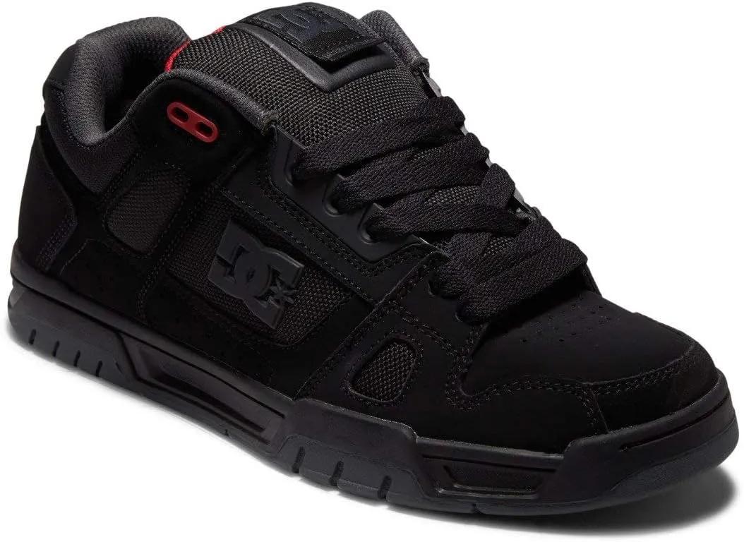 DC Shoes Stag Mens Skate Trainers in Black Red