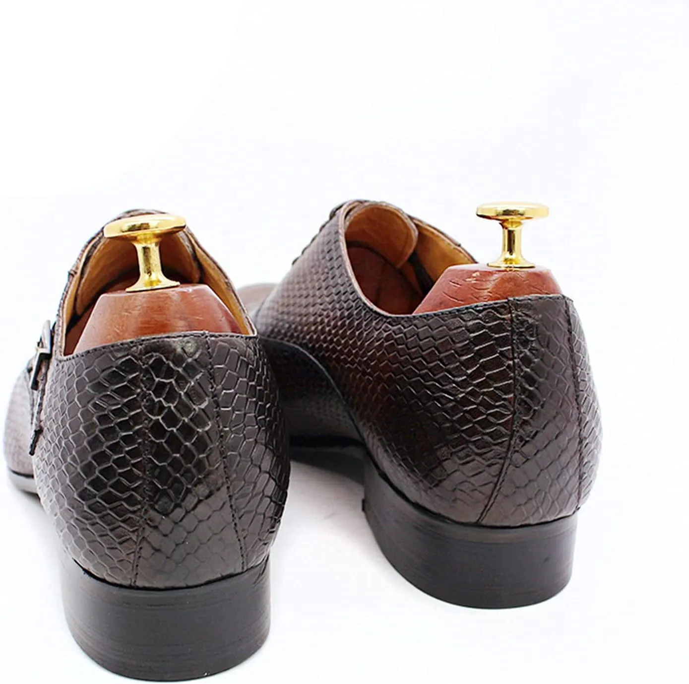 Derby Shoes for Men Business Oxford Shoes Brogue Leather Mens Dress Shoes Lace-Ups Monk Formal Wedding Brown-US7/UK6/EU39