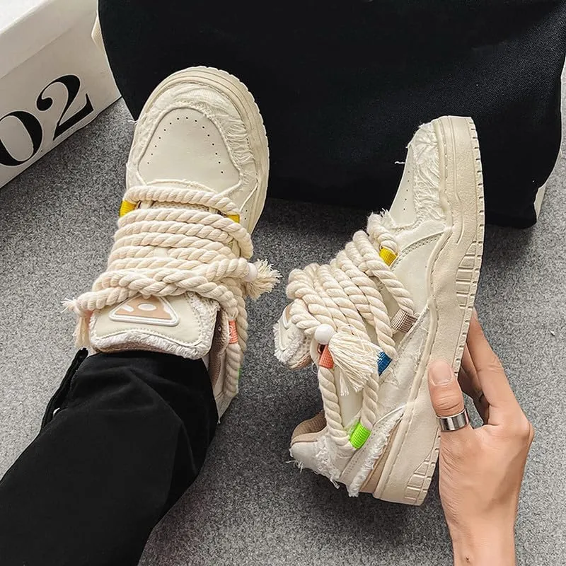 DHOVOR Men's Skateboard Shoes Youth Fashion Platform Sneakers Non Slip Walking Shoes Comfortable Casual Shoes for Mens