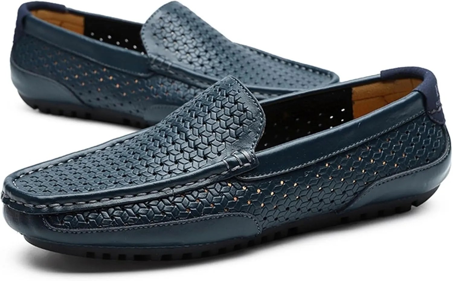 Dress Shoes for Men Handmade Genuine Leather Men's Loafers Soft Slip-On Comfortable Casual Shoes Plus