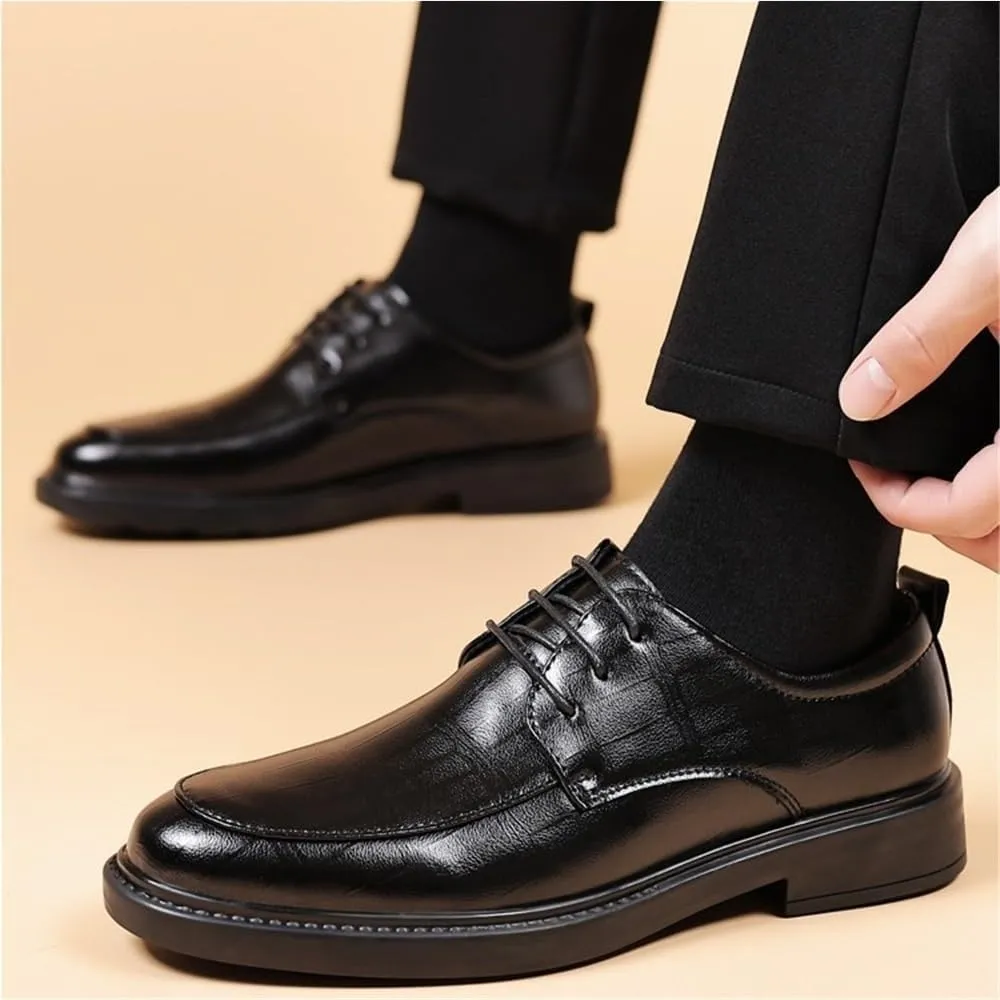 Dress Wedding Party Shoes Business Casual Suit for Men Arch Support Oxford Patent Breathable Comfy Non Slip Rubber Sole Leather Shoe