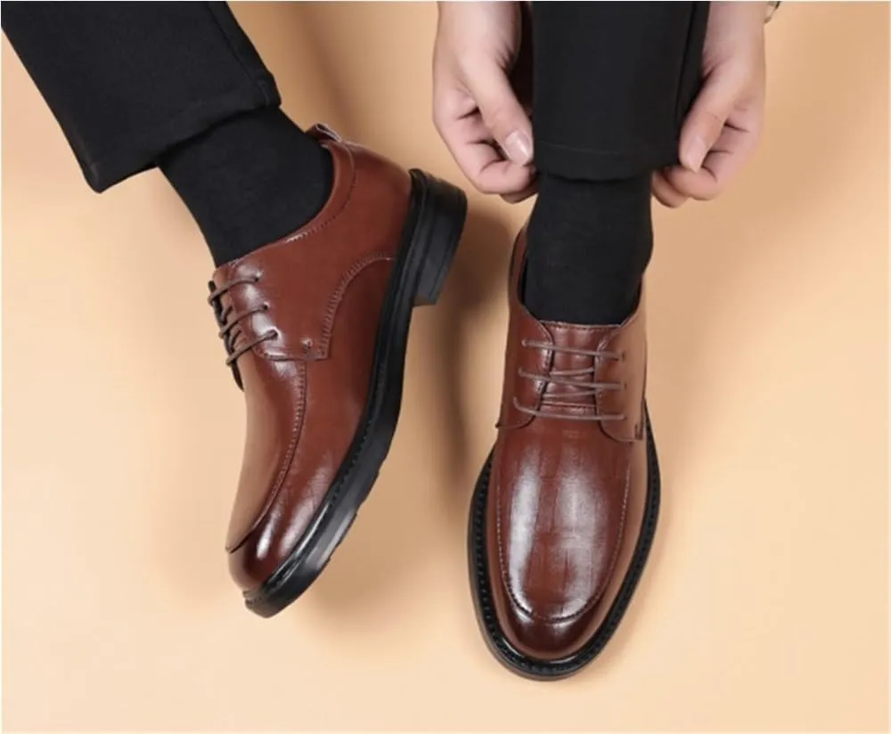 Dress Wedding Party Shoes Business Casual Suit for Men Arch Support Oxford Patent Breathable Comfy Non Slip Rubber Sole Leather Shoe
