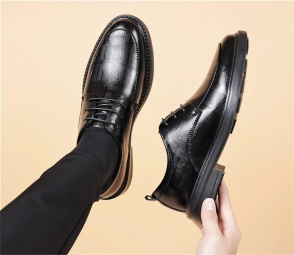 Dress Wedding Party Shoes Business Casual Suit for Men Arch Support Oxford Patent Breathable Comfy Non Slip Rubber Sole Leather Shoe