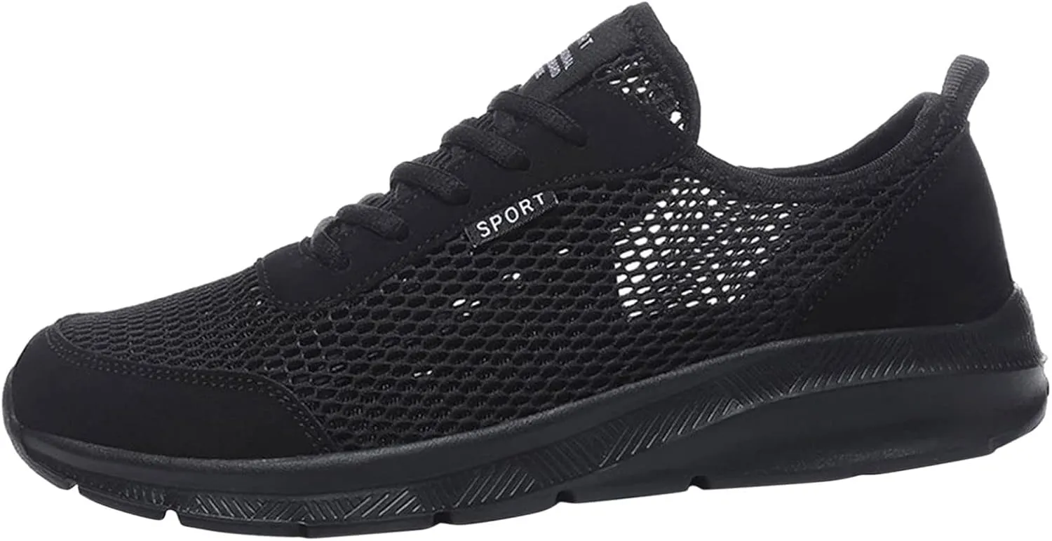 Fashion Summer Men Breathable Mesh Lightweight Comfortable Casual Shoes Mens Suede Classic Sneaker, 8