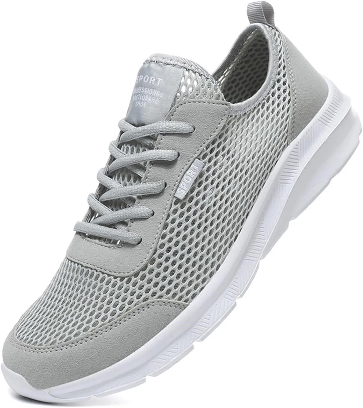 Fashion Summer Men Breathable Mesh Lightweight Comfortable Casual Shoes Sneaker Rack for Men Bedroom Wall