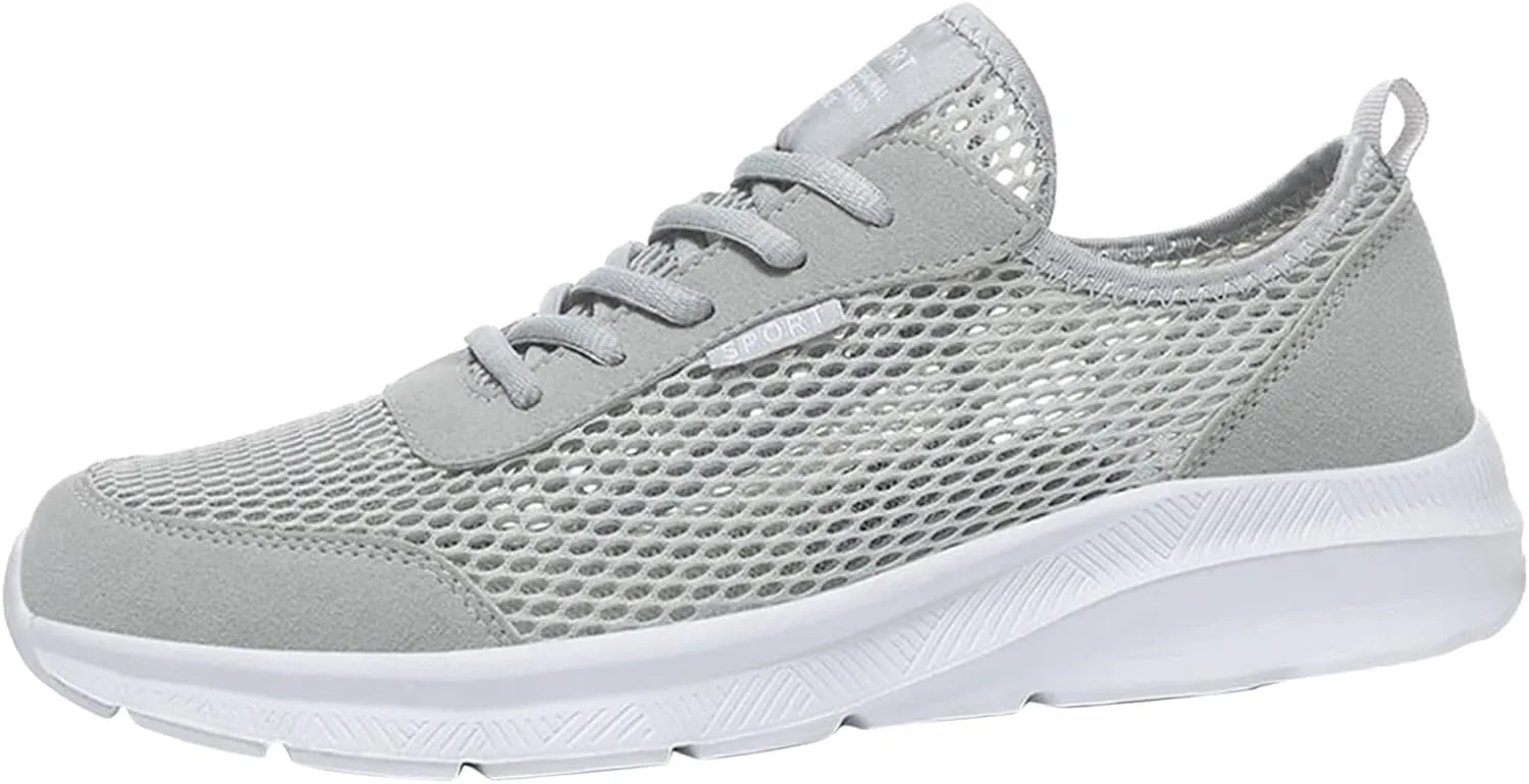 Fashion Summer Men Breathable Mesh Lightweight Comfortable Casual Shoes Sneaker Rack for Men Bedroom Wall