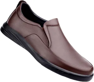 HNVAVQ Men's Leather Shoes Loafers Business Work Office Casual Outdoor Shoes Driving Walking Shoes