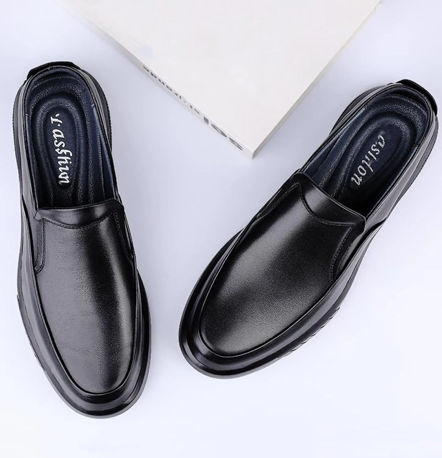 HNVAVQ Men's Leather Shoes Loafers Business Work Office Casual Outdoor Shoes Driving Walking Shoes