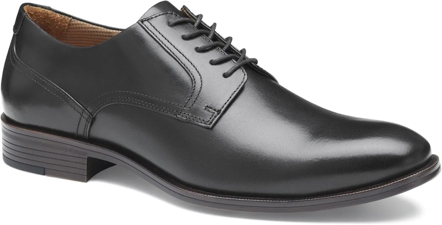 Johnston & Murphy Reeve Plain Toe Shoes, Men's Leather Shoes for Work & Casual Wear, Comfortable Shoes for Men