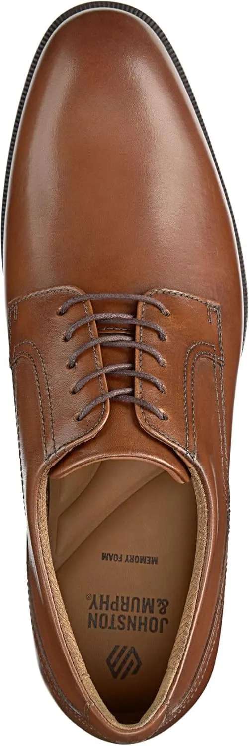 Johnston & Murphy Reeve Plain Toe Shoes, Men's Leather Shoes for Work & Casual Wear, Comfortable Shoes for Men