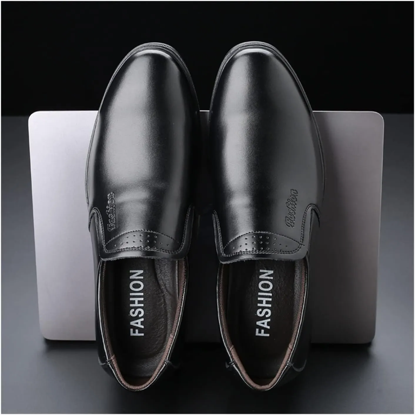 LAZIRO Genuine Leather Men's Shoes Pointed Toe Breathable Casual Business Men's Leather Shoes Cover Feet Dress Leather Shoes Men