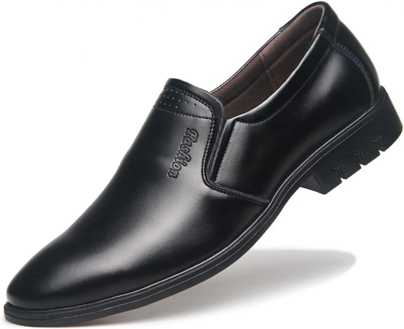 LAZIRO Genuine Leather Men's Shoes Pointed Toe Breathable Casual Business Men's Leather Shoes Cover Feet Dress Leather Shoes Men