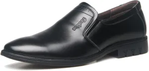 LAZIRO Genuine Leather Men's Shoes Pointed Toe Breathable Casual Business Men's Leather Shoes Cover Feet Dress Leather Shoes Men