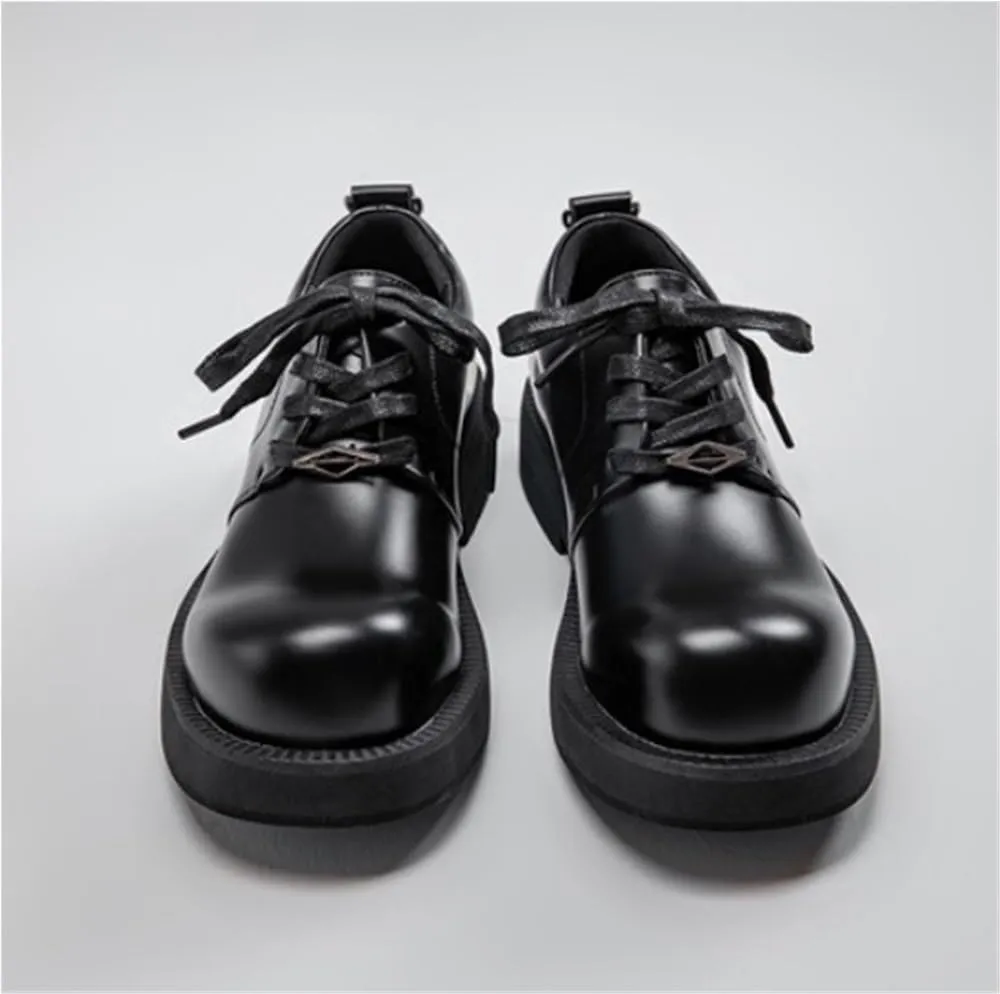 Lug Sole Business Casual Formal Work Shoe Heightening Soft Bottom Shoes Loafers Classic Round Toe Lightweight and Comfortable for Formal and Everyday Wear