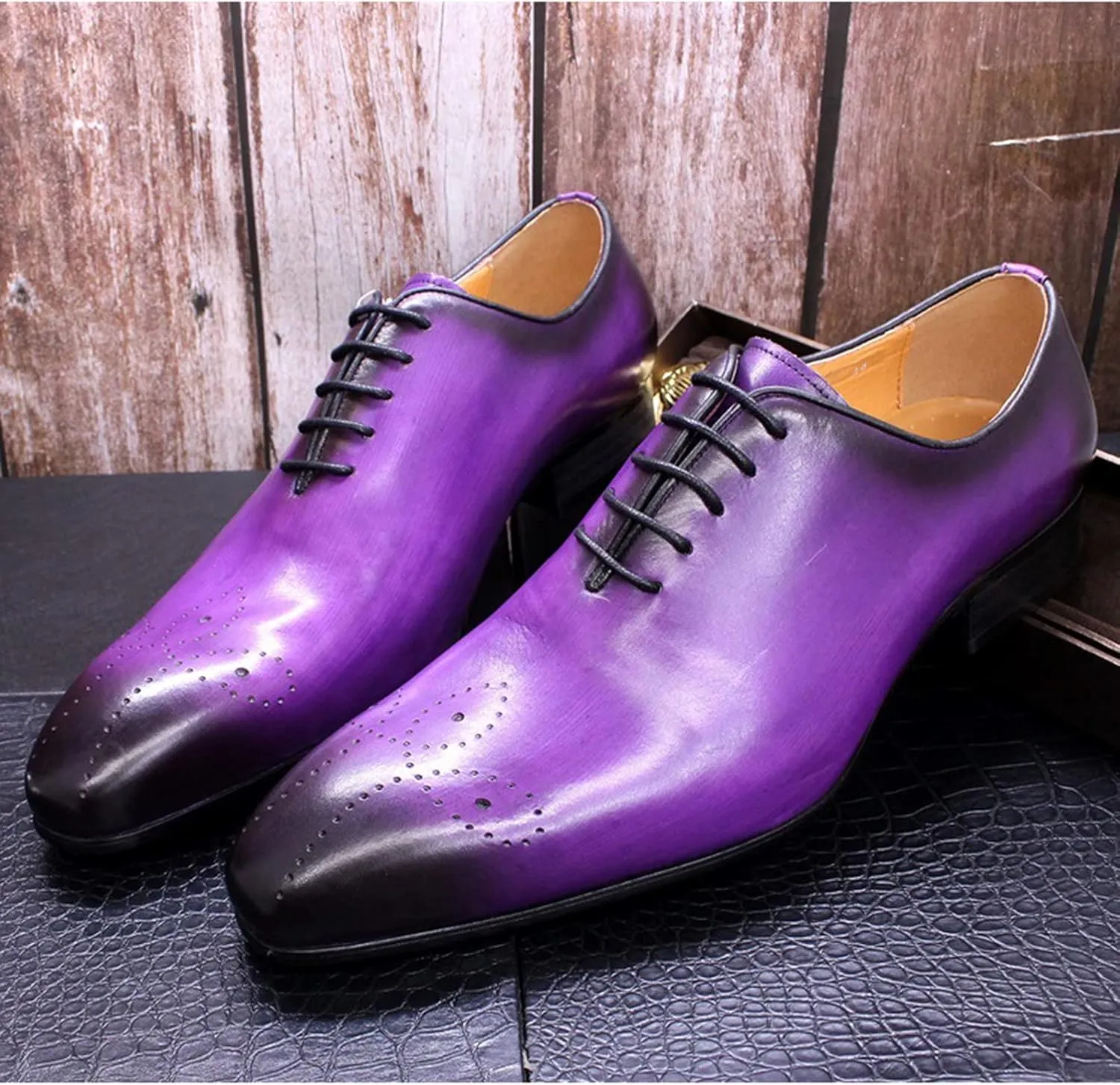 Men Formal Leather Lace Up Derby Shoes Lightweight Wear Resistant Lace up Pointed Toe Office Work Business Dress Shoes