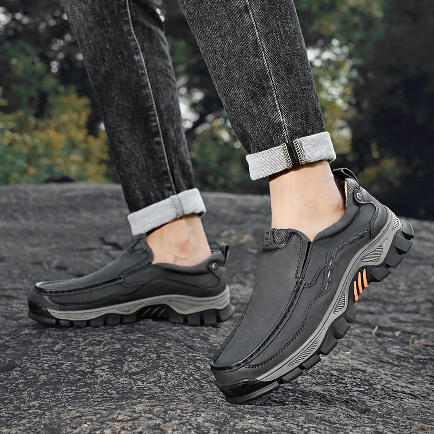 Men Loafers Comfortable Casual Shoes Walking Sneakers Oxford Waterproof Hiking Boots for Work Dress Travel