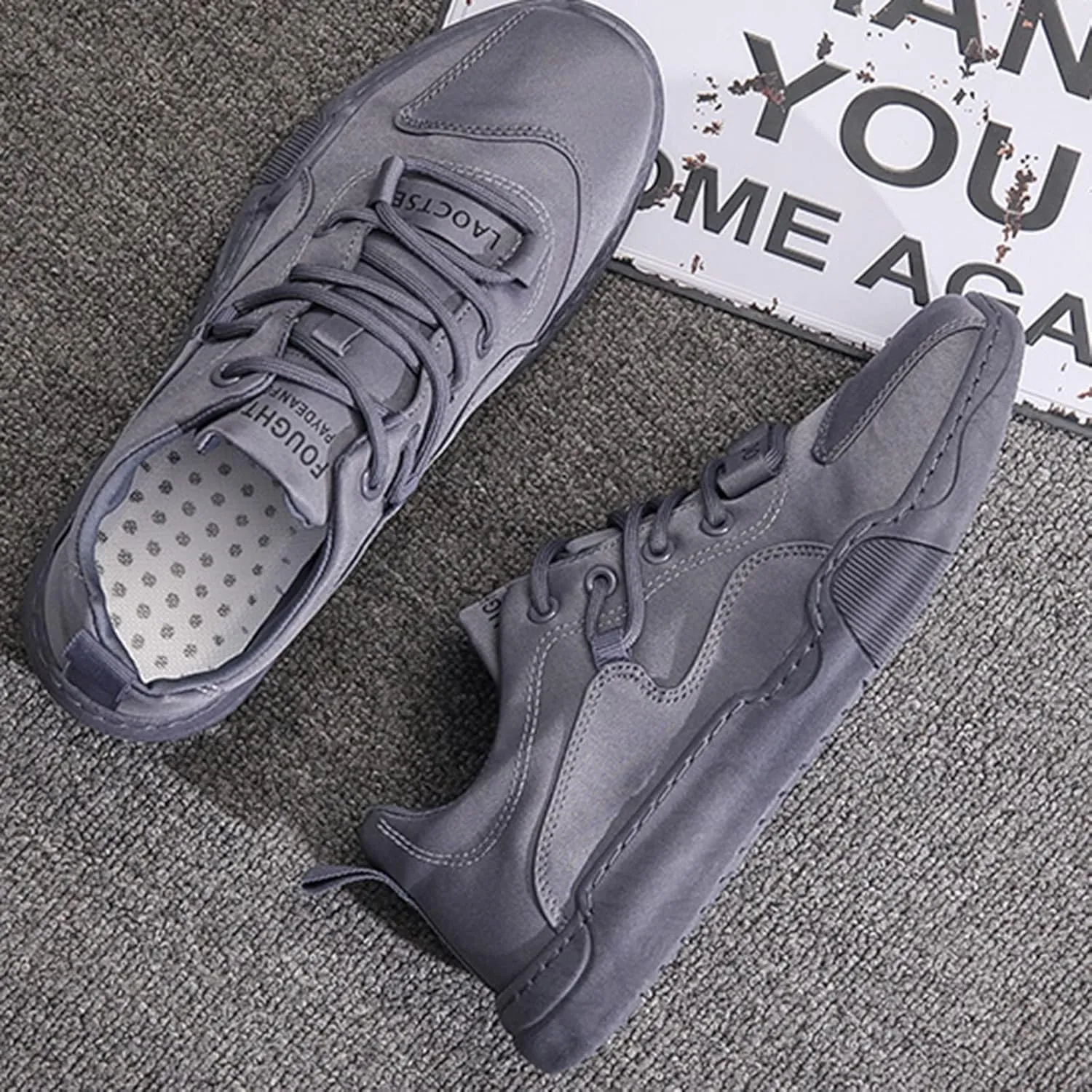 Men Low Top Breathable Ice Silk Casual Sneaker Mens Comfortable Casual Shoes