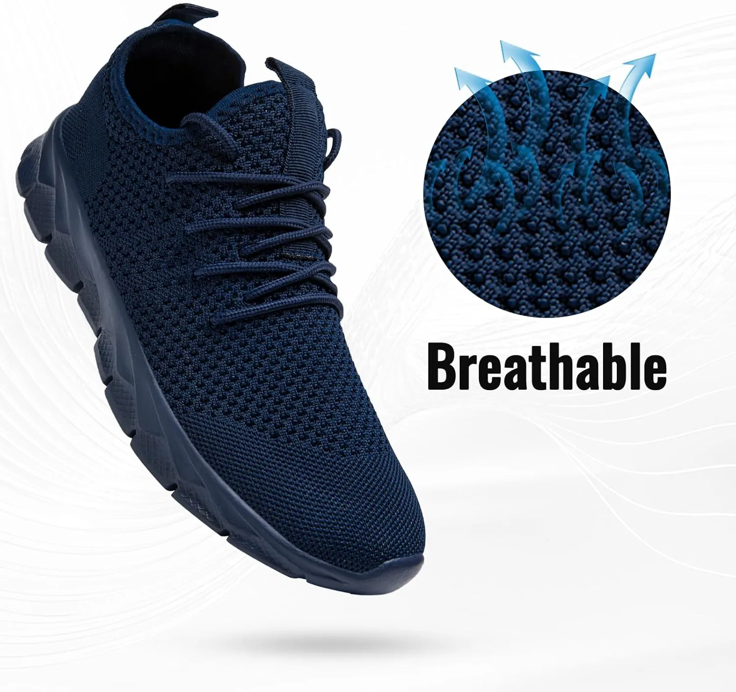 Men Running Shoes Tennis Walking Gym Slip On Athletic Fashion Sneakers Lightweight Breathable Sport Shoe