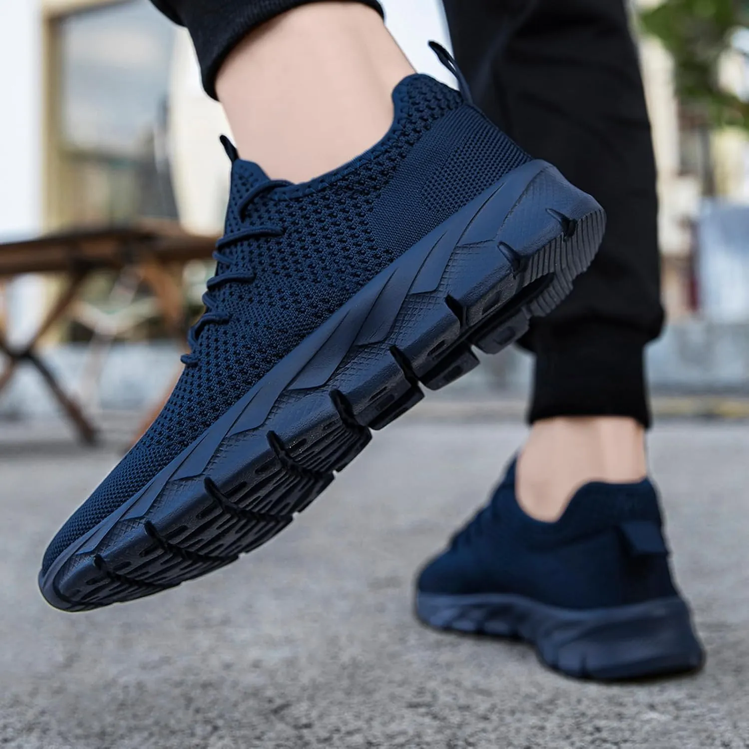 Men Running Shoes Tennis Walking Gym Slip On Athletic Fashion Sneakers Lightweight Breathable Sport Shoe