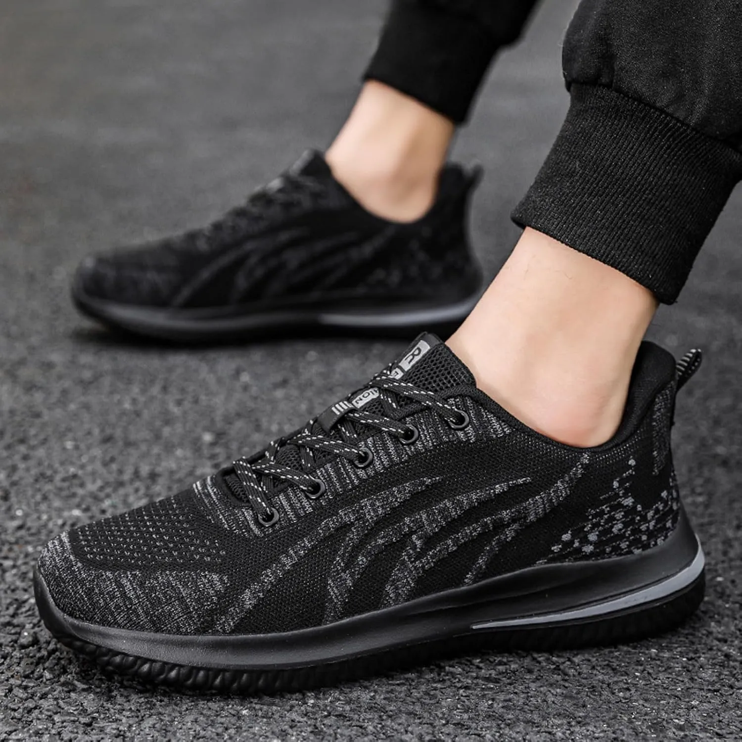 Men Sports Shoes Fashion New Pattern Mesh Breathable Lace Up Flat Bottom Comfortable Casual Shoes Mens Sneaker