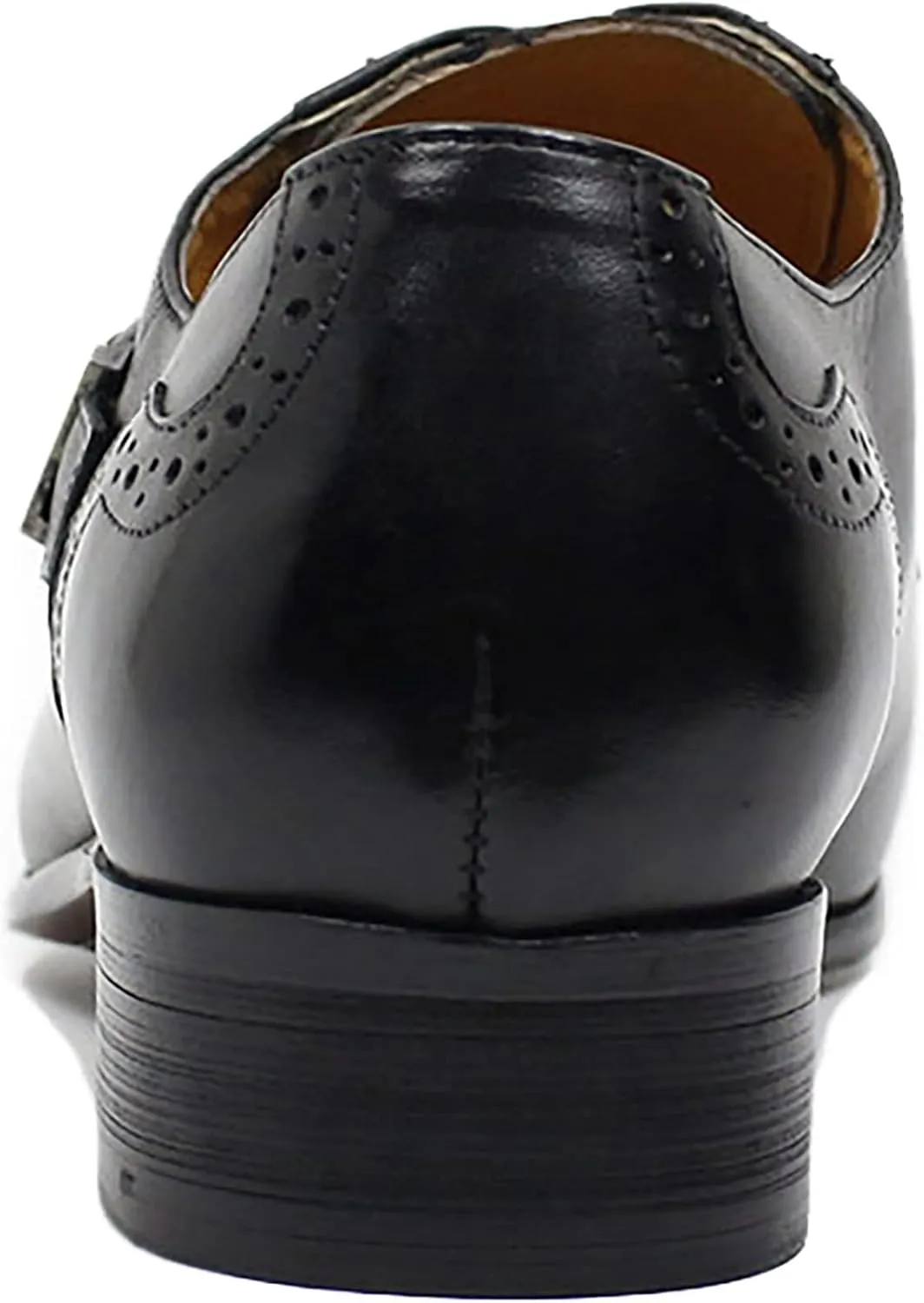 Men Work Uniform Leather Lace-up Brogues Formal Dress Retro Oxfords Wedding Party Derbys Breathable,Black-40