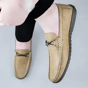 Men's Business Casual Formal Outdoor Driving Leather Shoes Comfortable Breathable All-Match Footwear Men's Leather Shoes