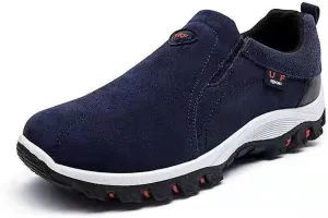 Men's Canvas Slip-On Orthopedic Loafers Casual Breathable Non Slip Outdoor Flats Driving Sneakers for Plantar Fasciitis, for Pain Relief Walking Boat Shoes