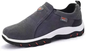 Men's Canvas Slip-On Orthopedic Loafers Casual Breathable Non Slip Outdoor Flats Driving Sneakers for Plantar Fasciitis, for Pain Relief Walking Boat Shoes