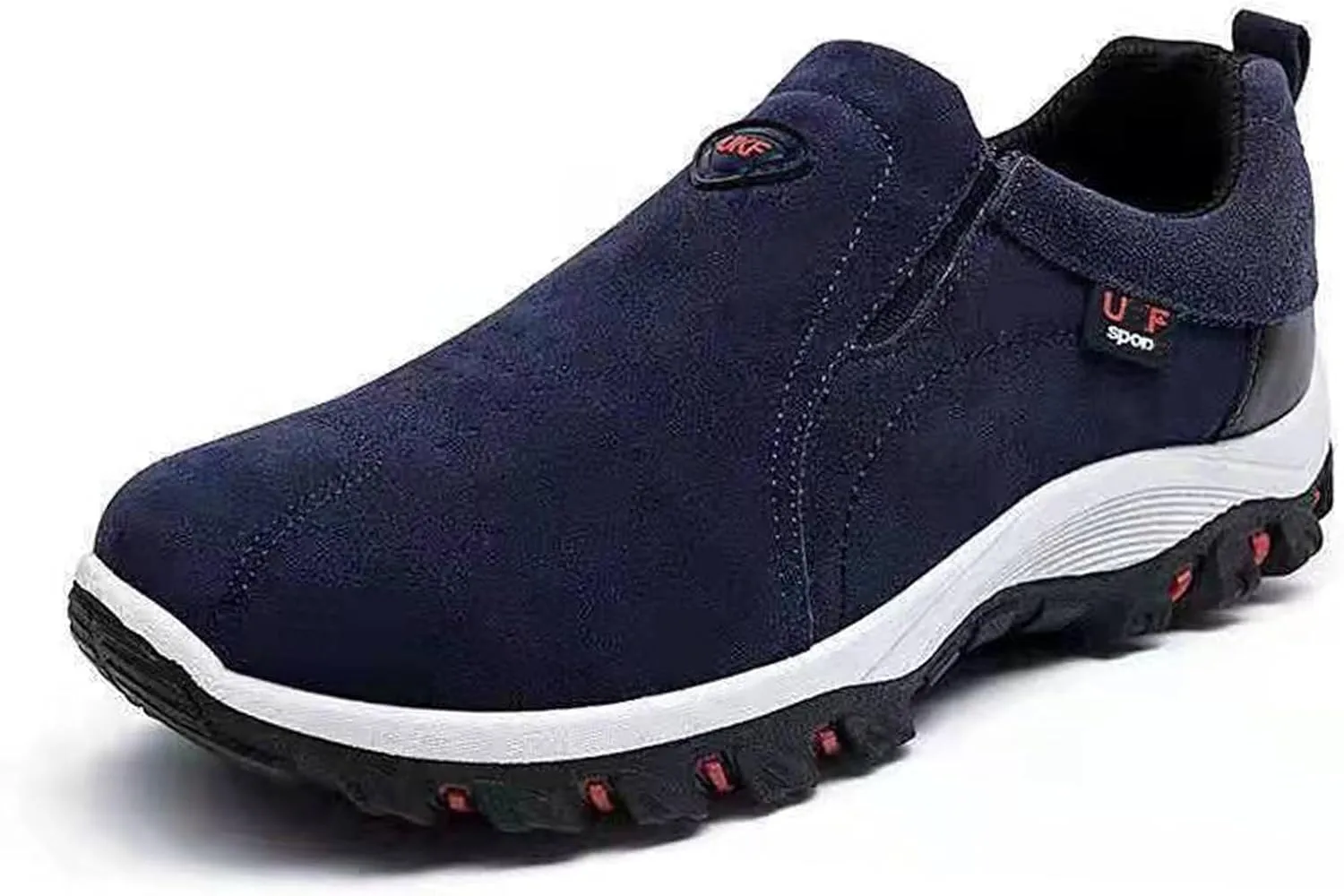 Men's Canvas Slip-On Orthopedic Loafers Casual Breathable Non Slip Outdoor Flats Driving Sneakers for Plantar Fasciitis, for Pain Relief Walking Boat Shoes